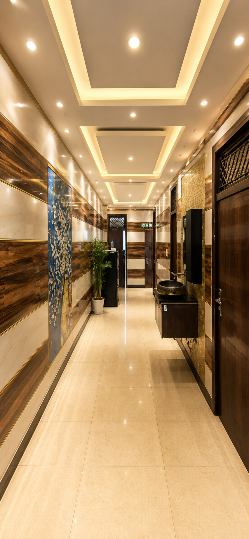 PG interior hallway with warm lighting
